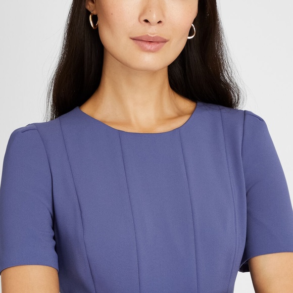 Short Fit & Flare Dress - New With Tags - NEVER WORN - Blue Indigo - Picture 3 of 5